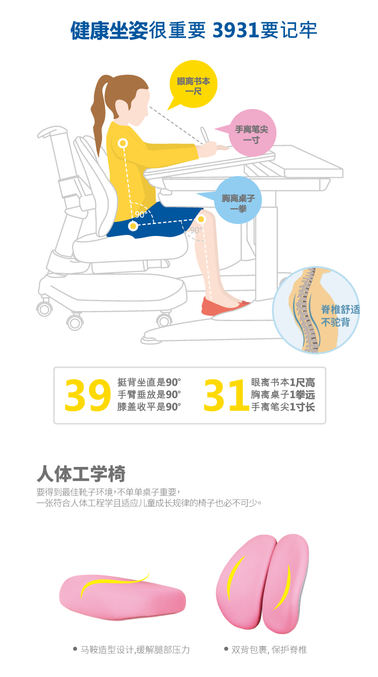 人體工學(xué)椅，馬鞍造型設(shè)計(jì)，緩解腿部壓力